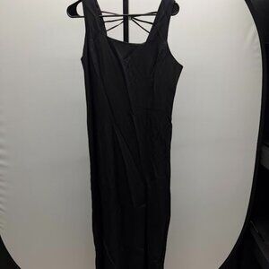 DBY Vintage Black Square Neck Maxi Dress